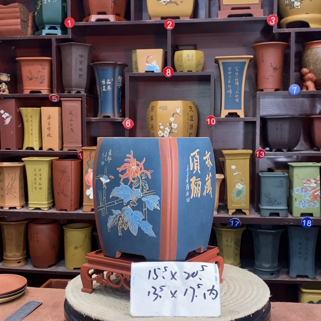 紫砂艺术紫砂花盆