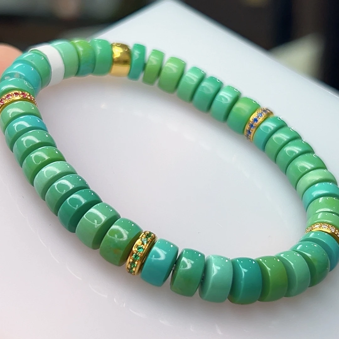 绿松石珠宝奇石18K金镶嵌