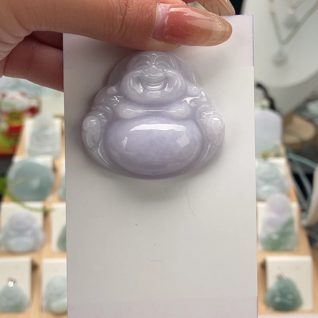 翡翠未镶嵌颈饰佛公