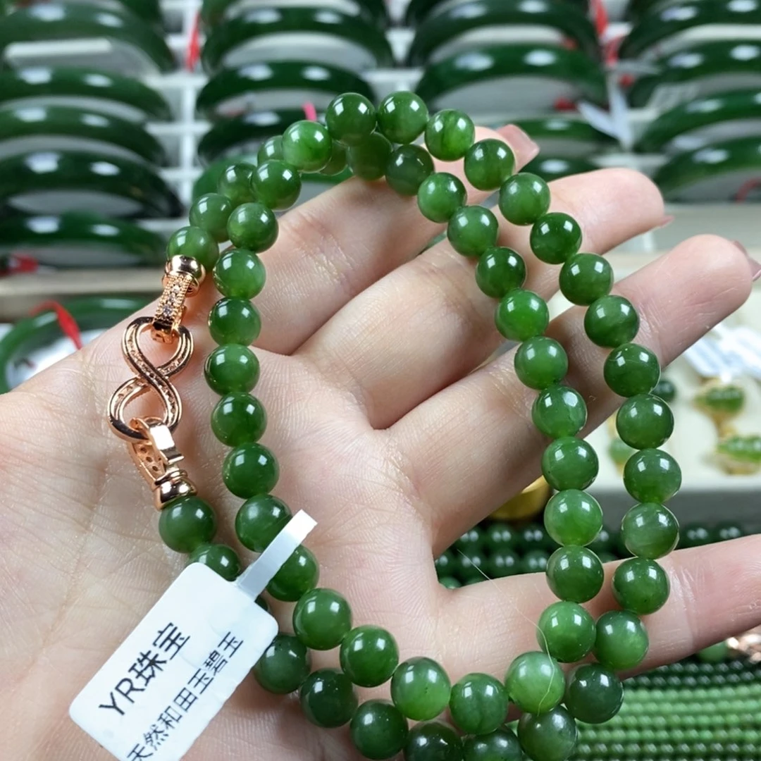 和田玉（碧玉）颈饰未镶嵌8m