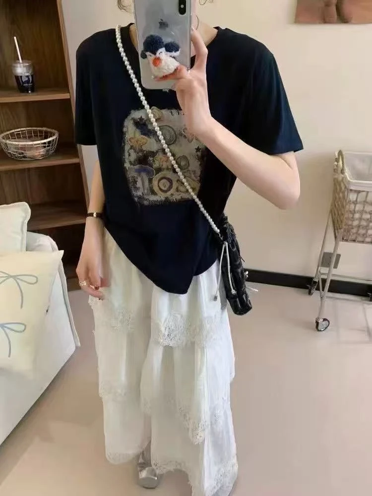 卡通动漫复古港风短袖印花T恤潮流百搭新款T