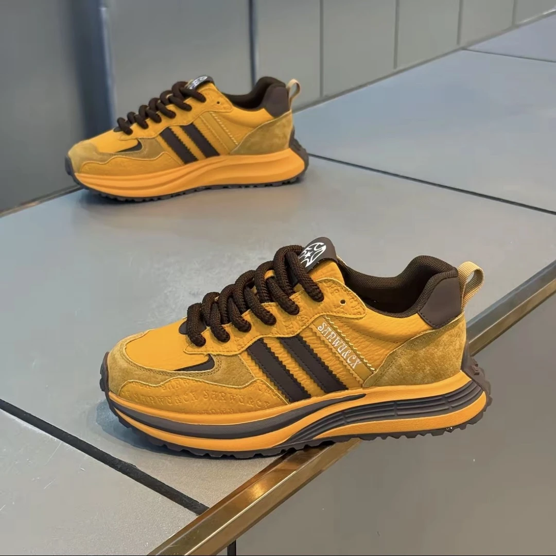 爆款男鞋2025秋季新款运动阿甘鞋厚底潮流增高舒适耐磨休闲老爹鞋