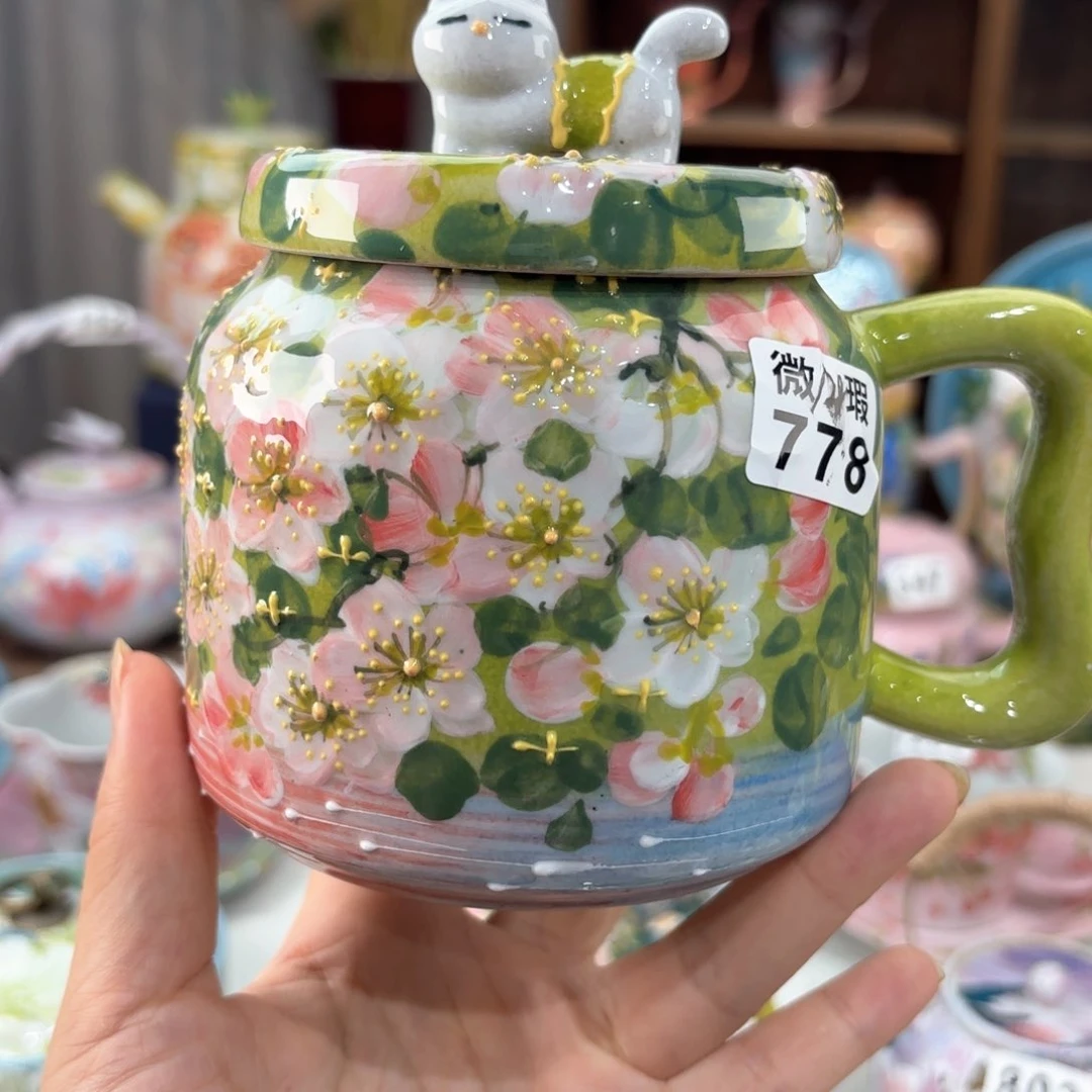 景德镇手绘高温釉下彩陶瓷茶具