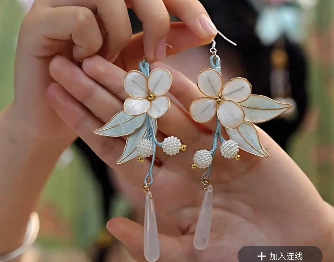 江南浔 耳饰默认耳勾 改耳夹请备注