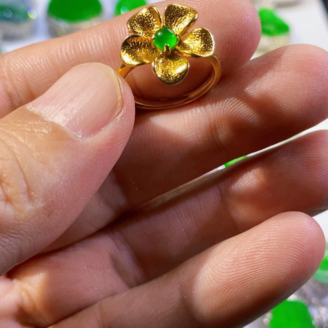 翡翠银S925镶嵌颈饰天然翡翠