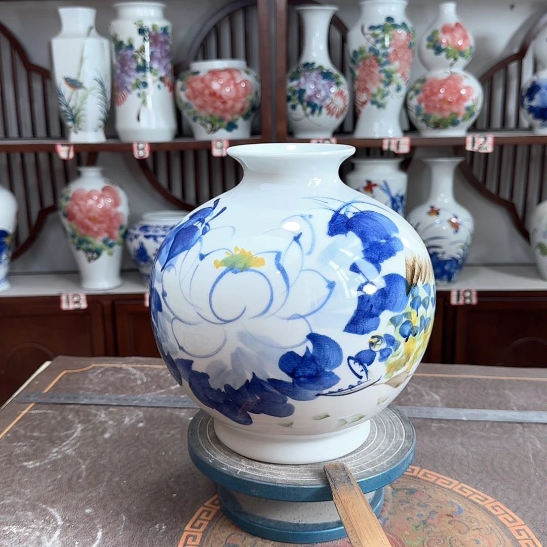 摆件景德镇陶瓷石荷为