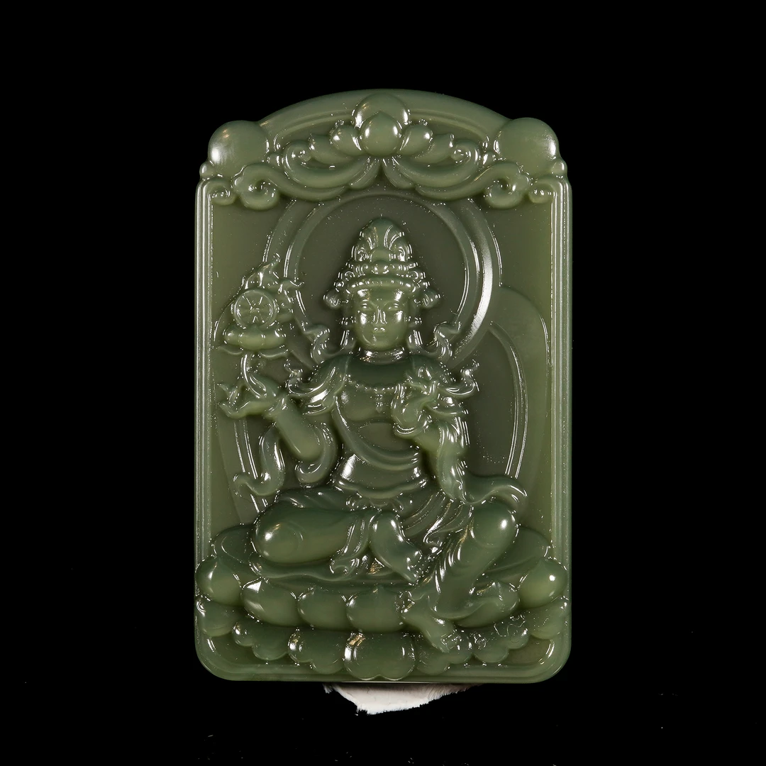 LOT.042和田碧玉人物牌/X3368