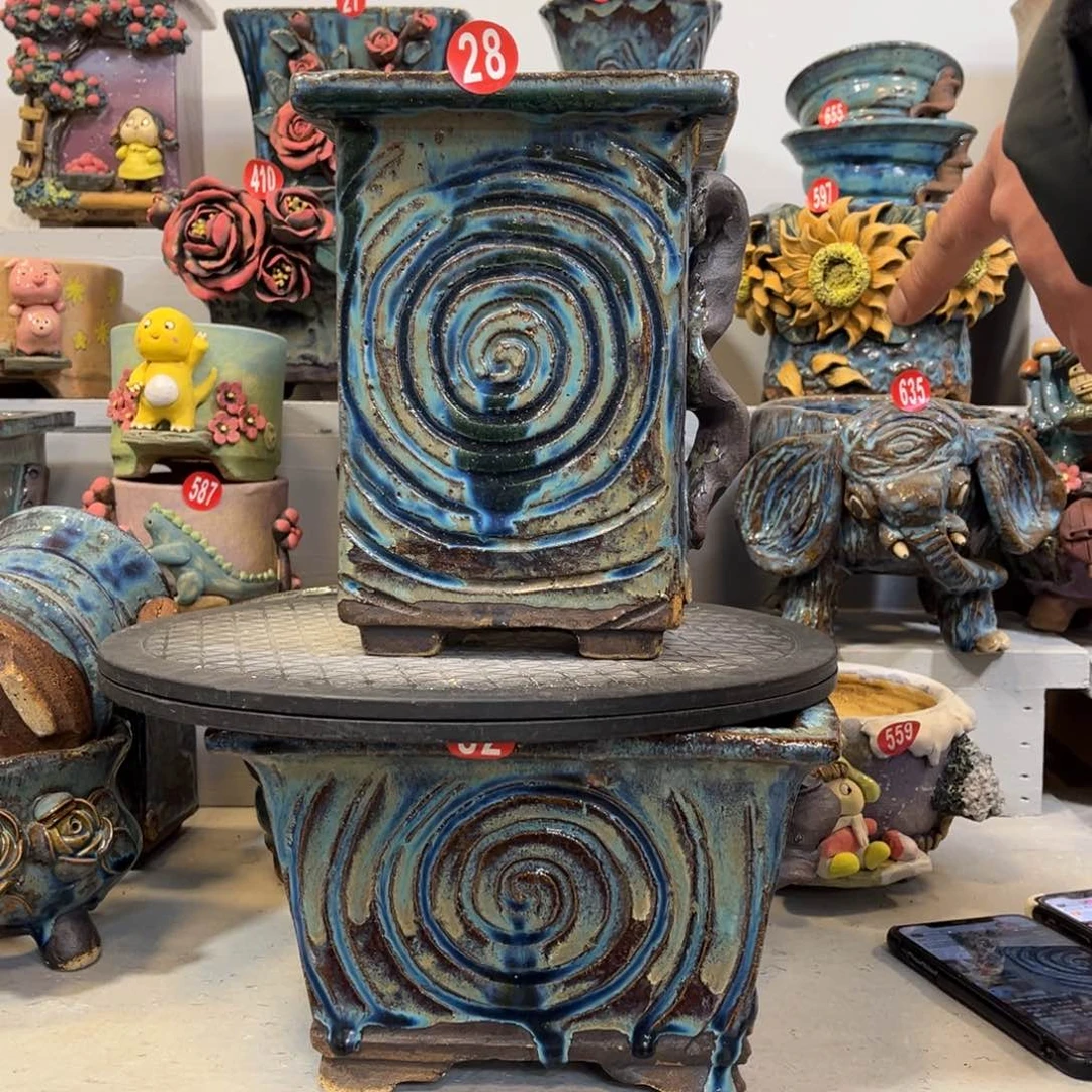 陶瓷微瑕28 号陶然花盆