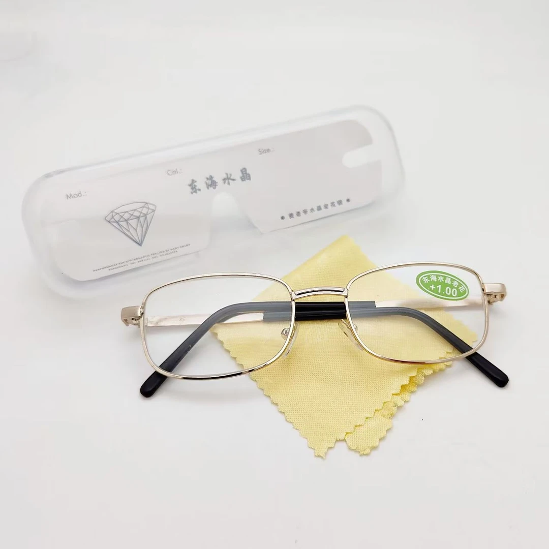 经典高清直板水晶玻璃全框男女耐磨防刮老花镜时尚简约护目方框
