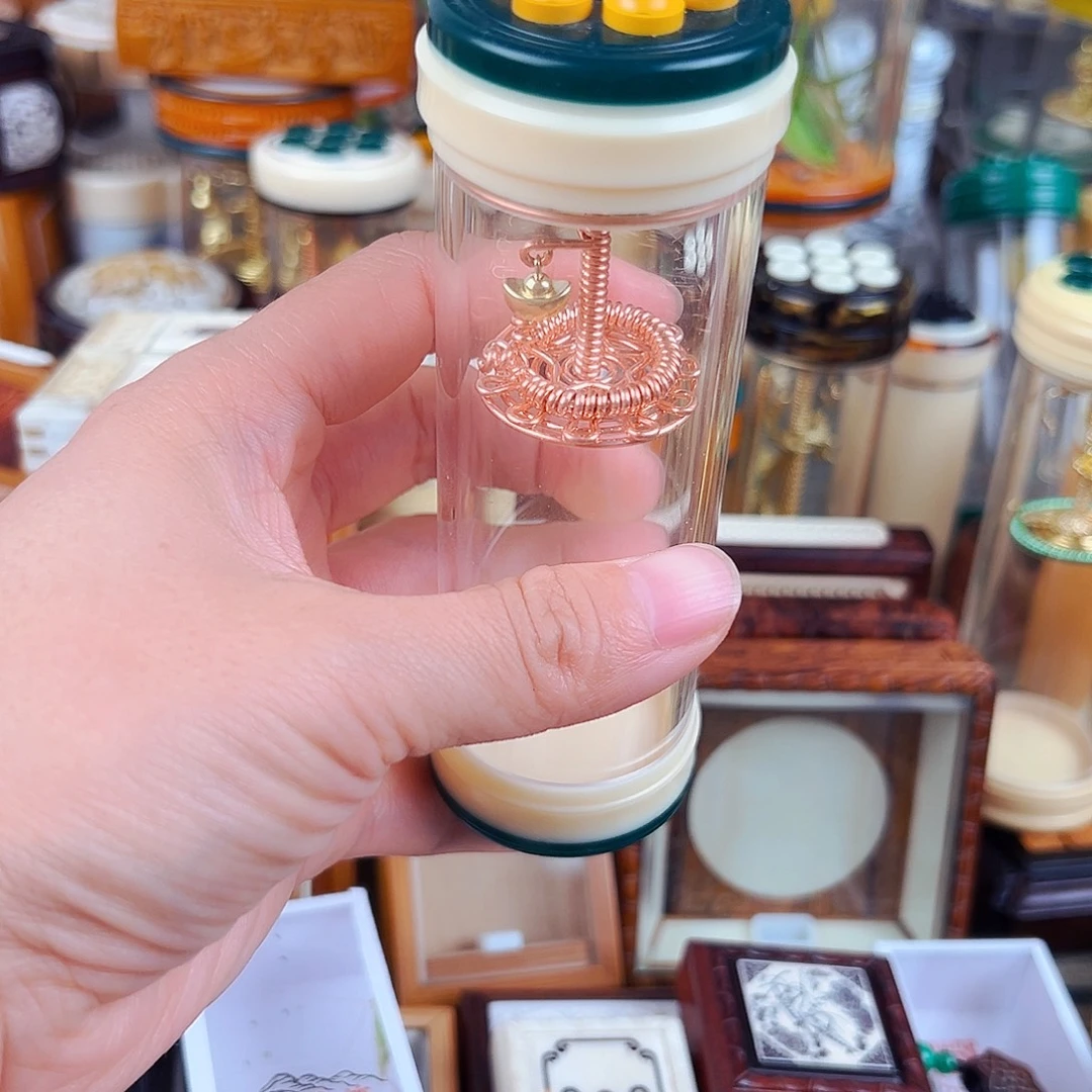 谭字款扎嘴罐配五星盘龙加高簧