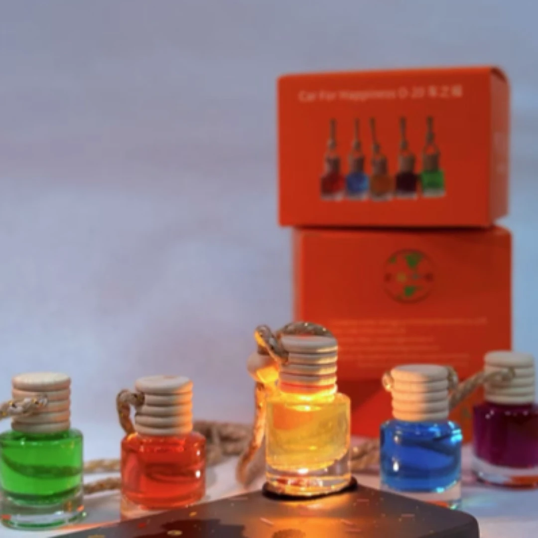 品超 香薰 O-20车之福 小圆瓶（5瓶套装）香氛清新有机