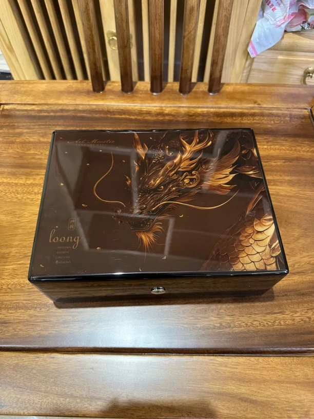 LCDH 20-30支 新款 东方神龙 霸气侧漏 雪茄盒保湿盒自用送礼收藏