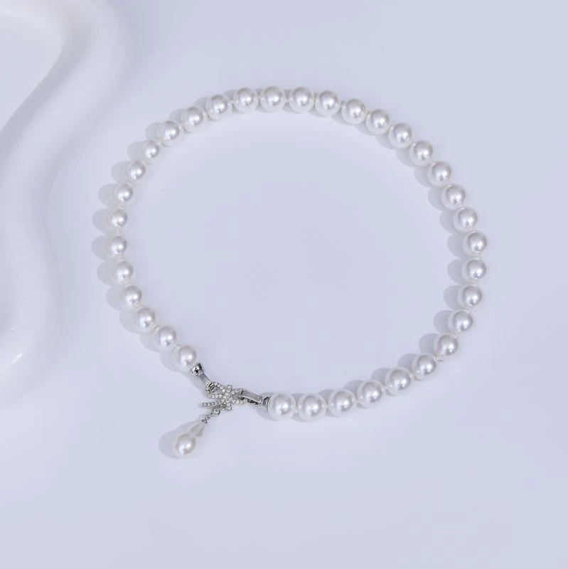 合金贝壳项链 炫彩白色深海湾母贝项链妈妈链 福禄双全