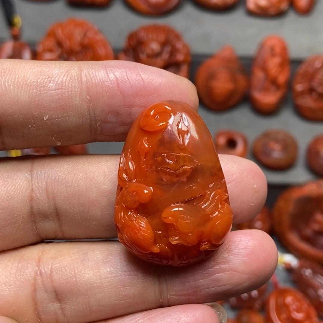 南红玛瑙未镶嵌吊坠(不含链)