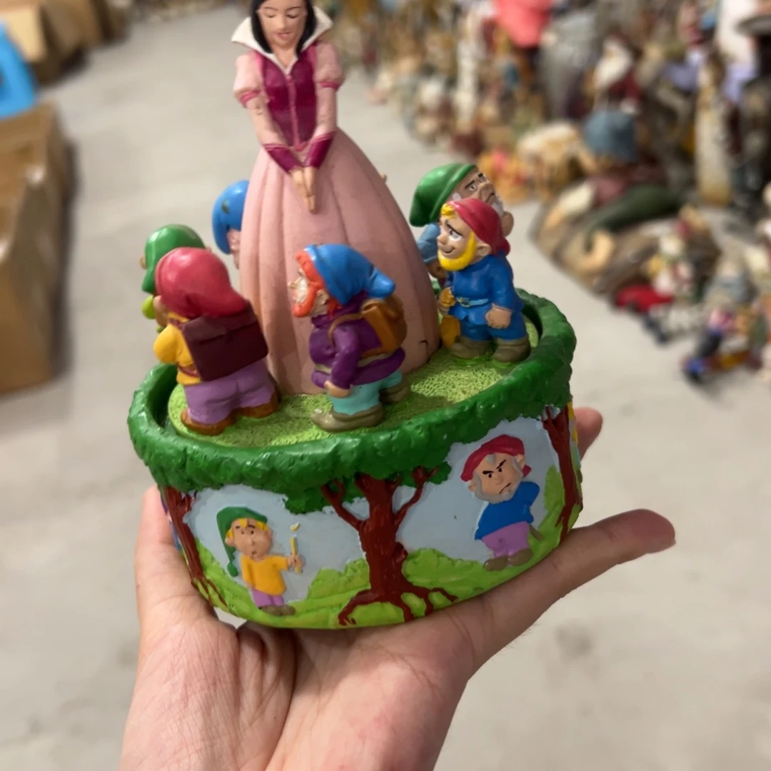 瓷片白雪公主八音盒工艺品