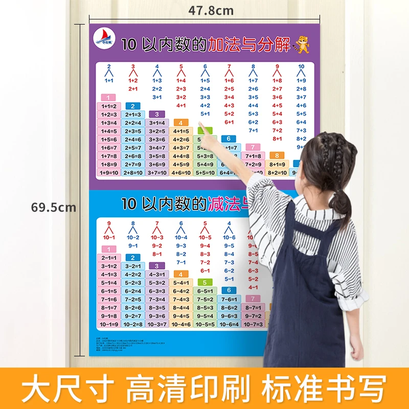 2024新版大尺寸墙贴多张任选汉语拼音字母表3-12岁儿童挂图墙贴