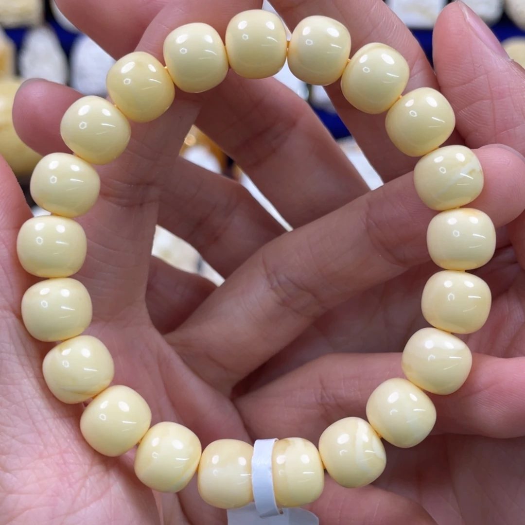 蜜蜡裸石未镶嵌琥珀蜜蜡手串卡10mm