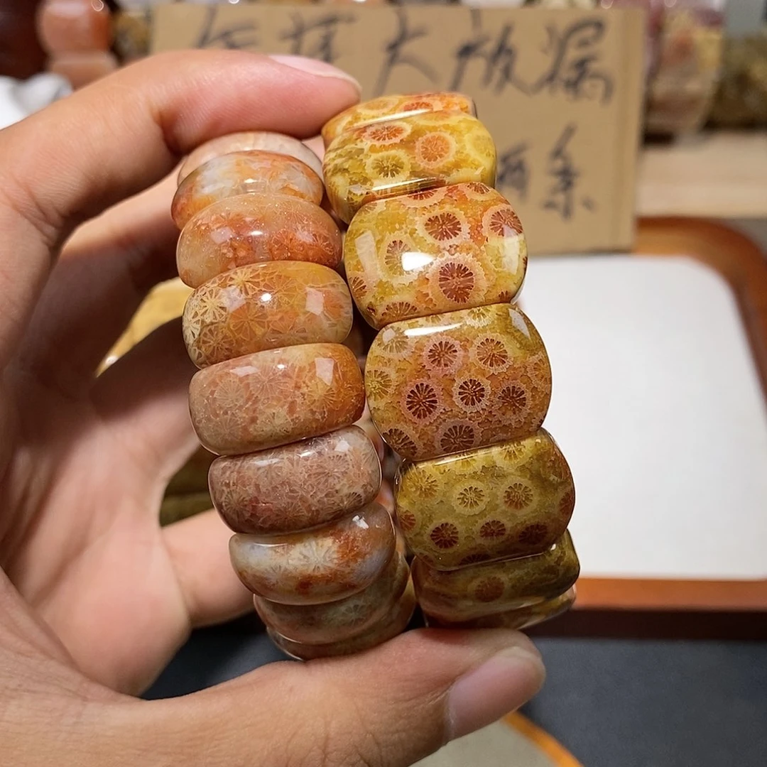 硅化珊瑚（珊瑚玉）手链未镶嵌w****n