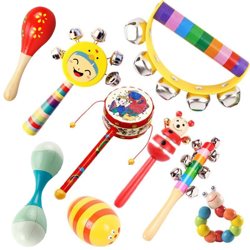 婴儿抓握玩具3-6-12个月新生幼儿手摇铃0-1岁宝宝益智早教拨浪鼓