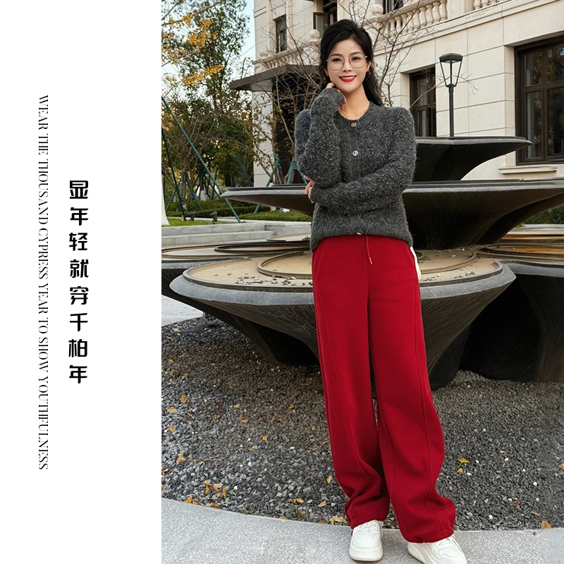 千柏年【发财裤】闭眼冲！必入两条加绒加厚舒适保暖休闲裤C4421