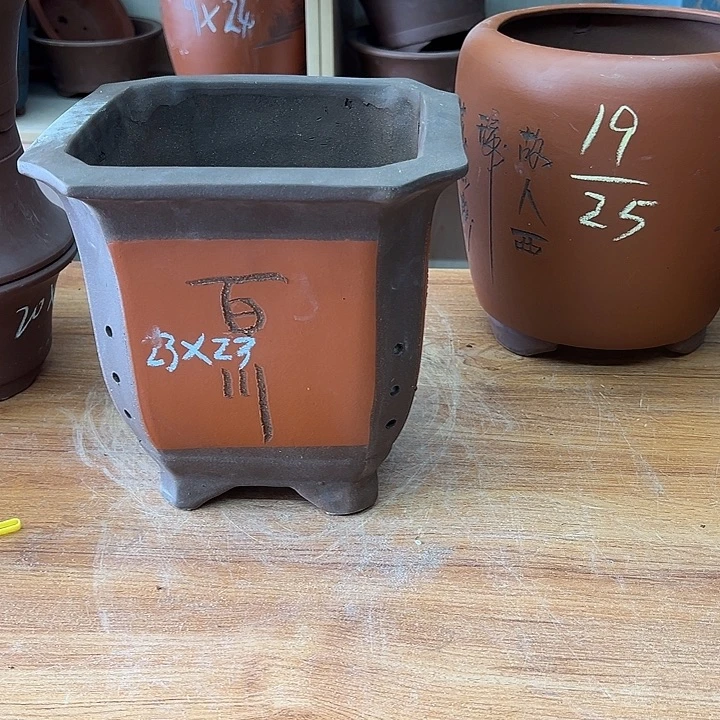 紫砂花盆，透气花盆