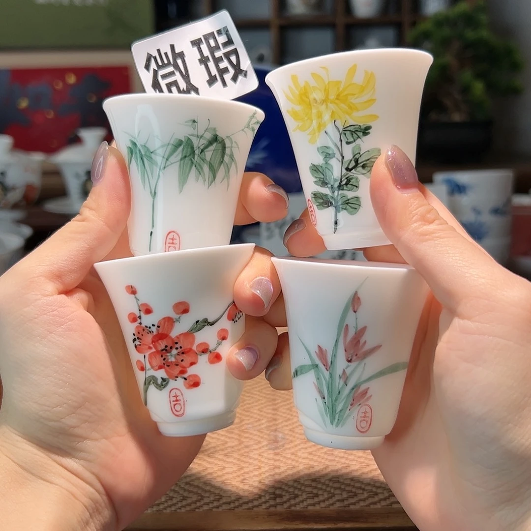 【闪购商品】微瑕 手绘 盖碗