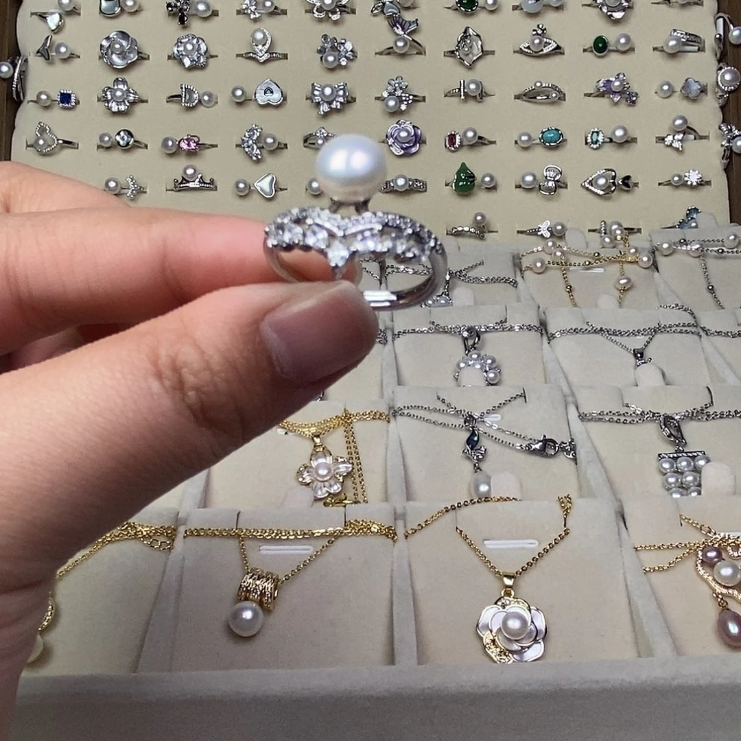 耳饰淡水珍珠银S925镶嵌