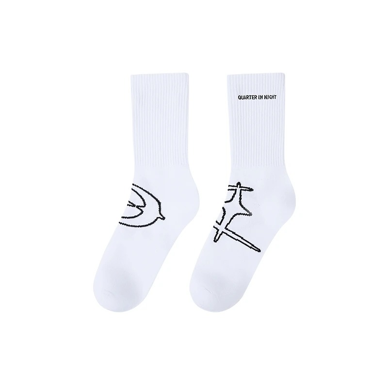 星月提花运动袜子