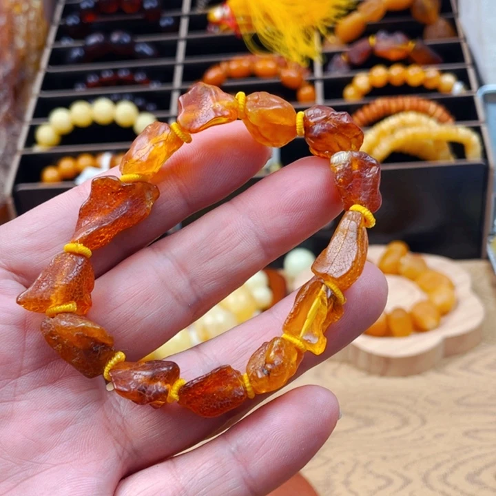 琥珀颈饰未镶嵌手串