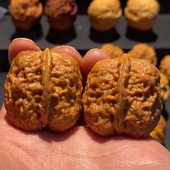 文玩核桃把件35尺一公一母一帆风顺