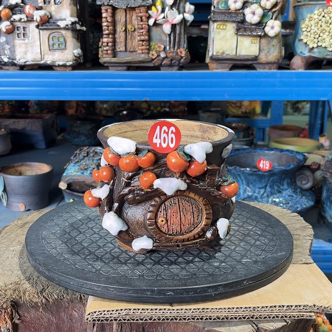 466 号陶然花器手工花盆工厂直销