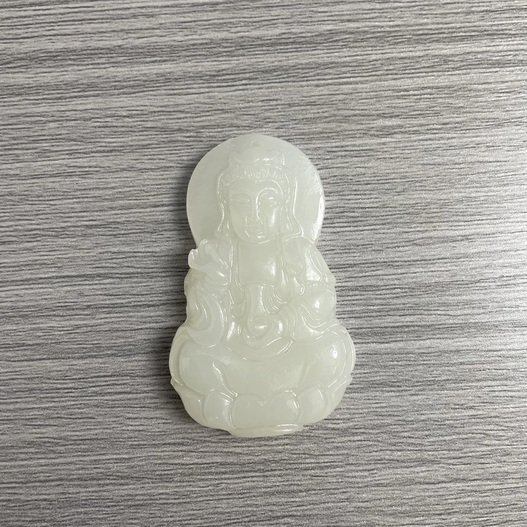 Y022新疆玉玉观音吊坠