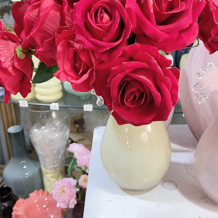 玻璃黄色花瓶006434