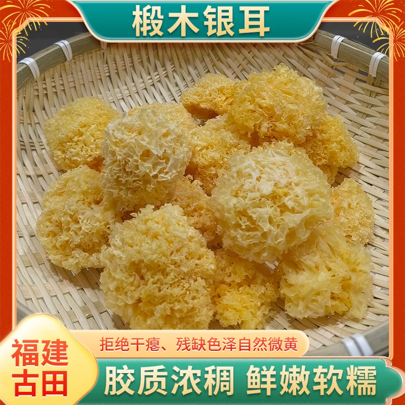 福建古田椴木银耳胶质粘稠小朵厚实甜糯口感银耳干货银耳羹无熏硫