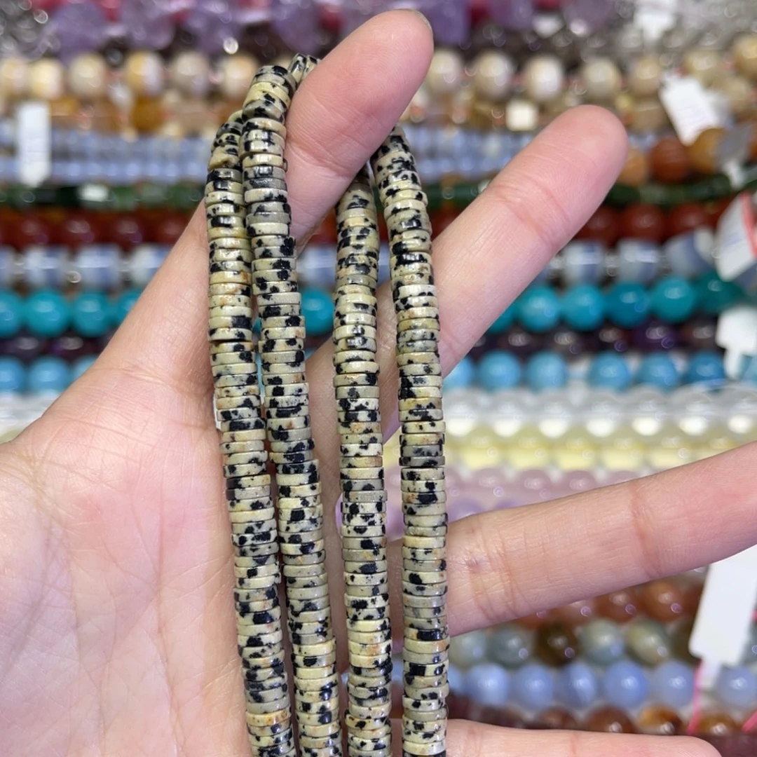 玛瑙/玉髓散珠天然斑点石卡6.5长条38厘米