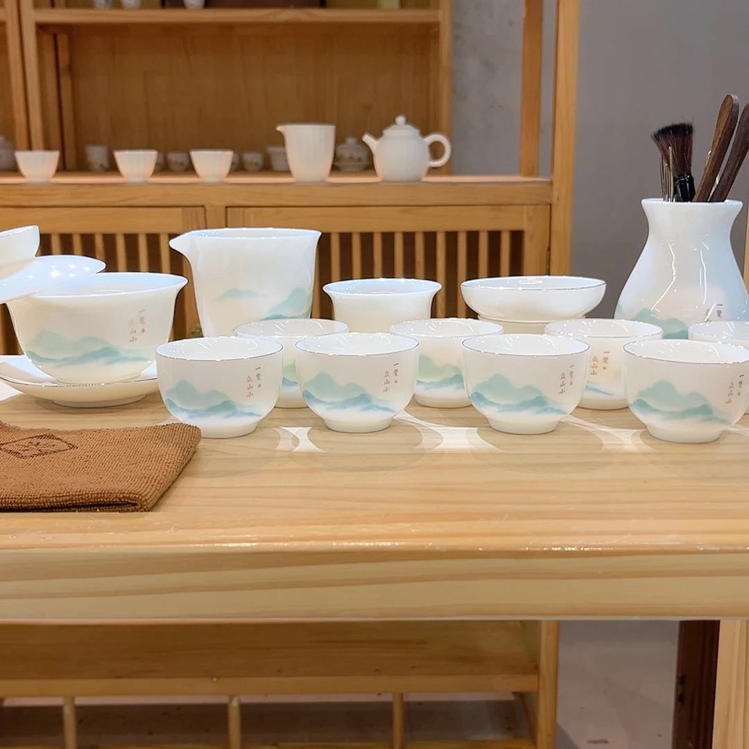 【御瓷斋】羊脂玉瓷茶具套装