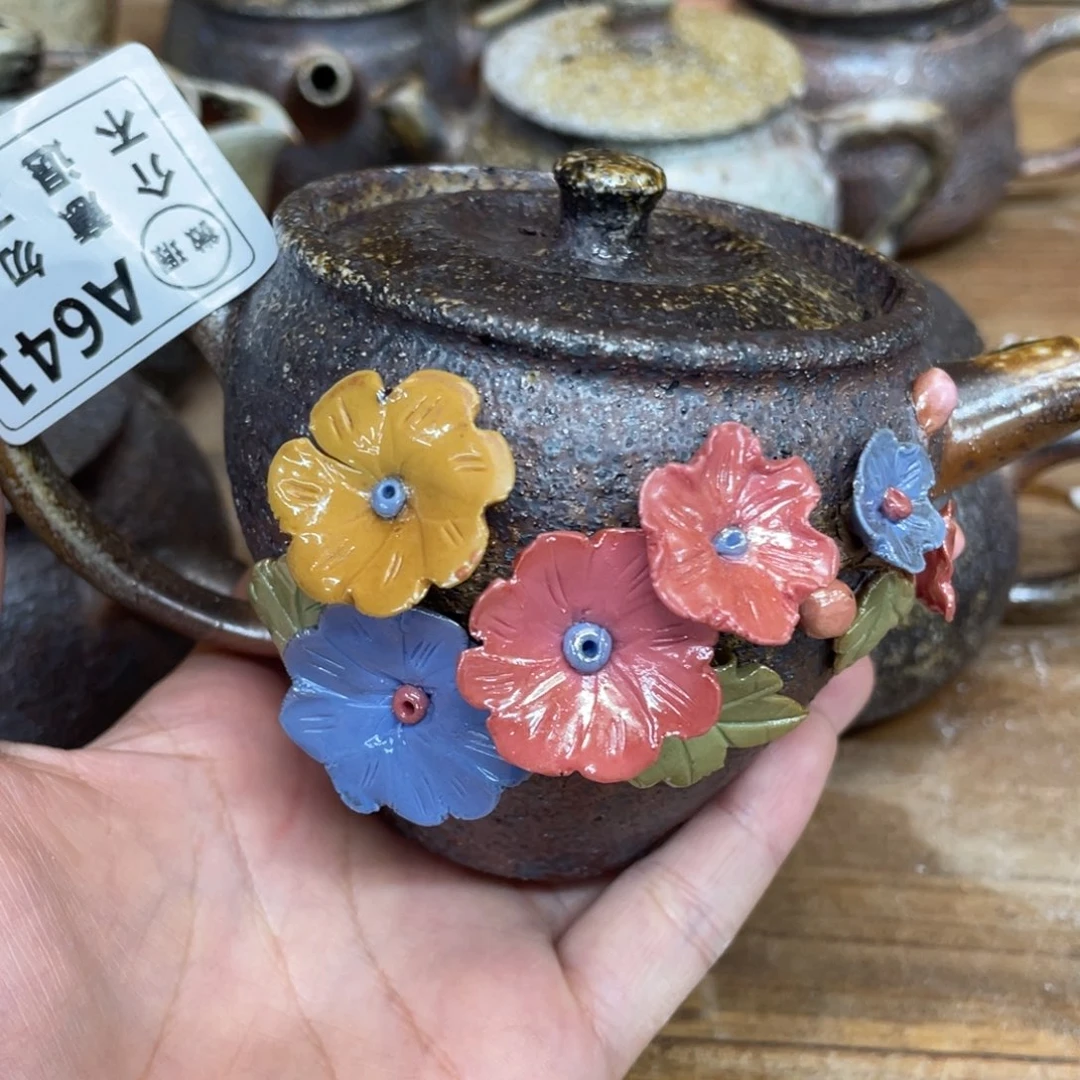 李***风柴烧茶壶柴烧茶壶瑕