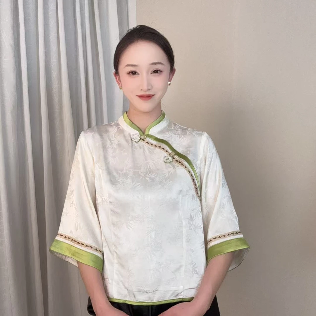 【古韵】2025新款新中式刺绣国风提花开衫ylmy-89