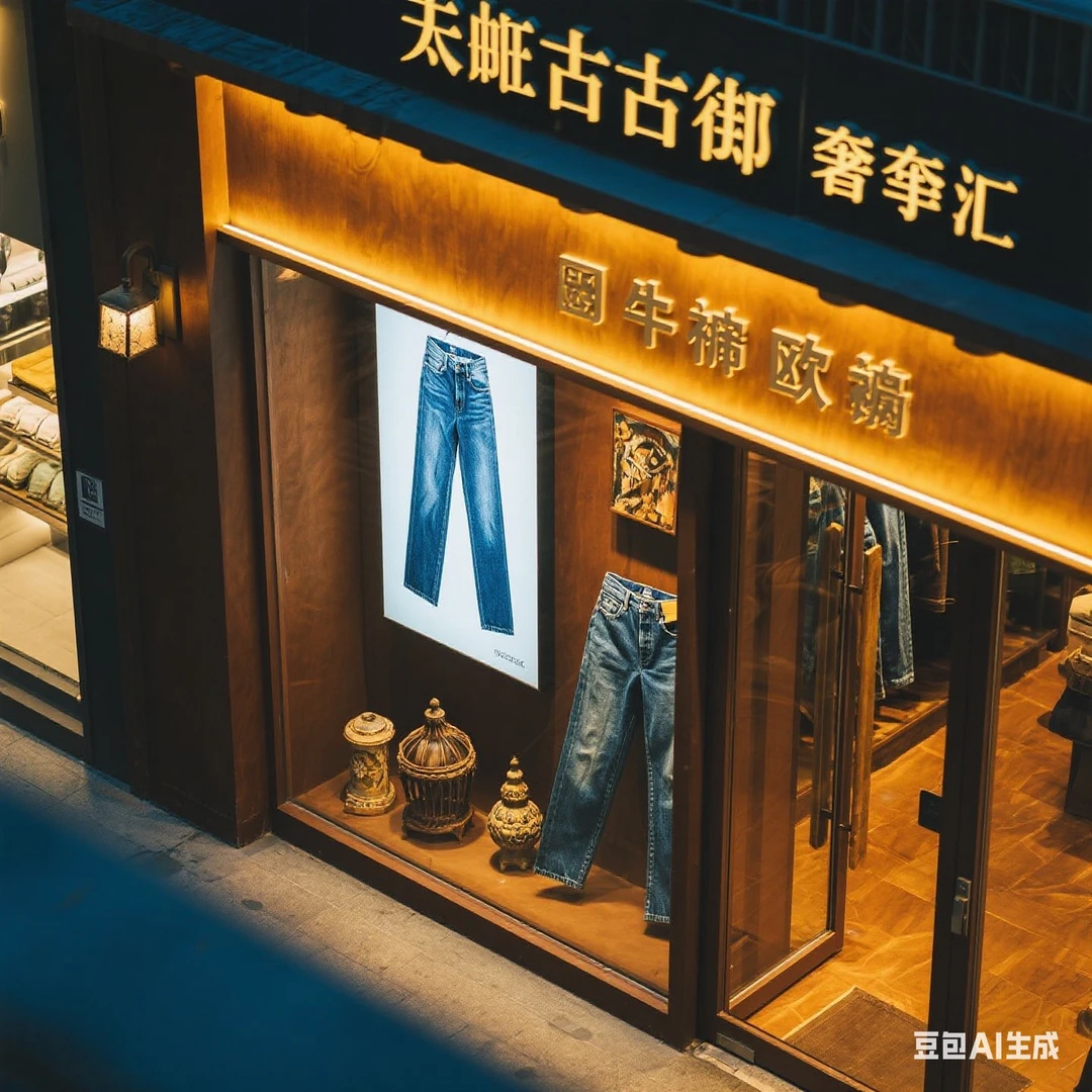 【名品撤柜】A国际轻奢春夏薄款新款男士欧版修身弹力百搭时尚牛仔