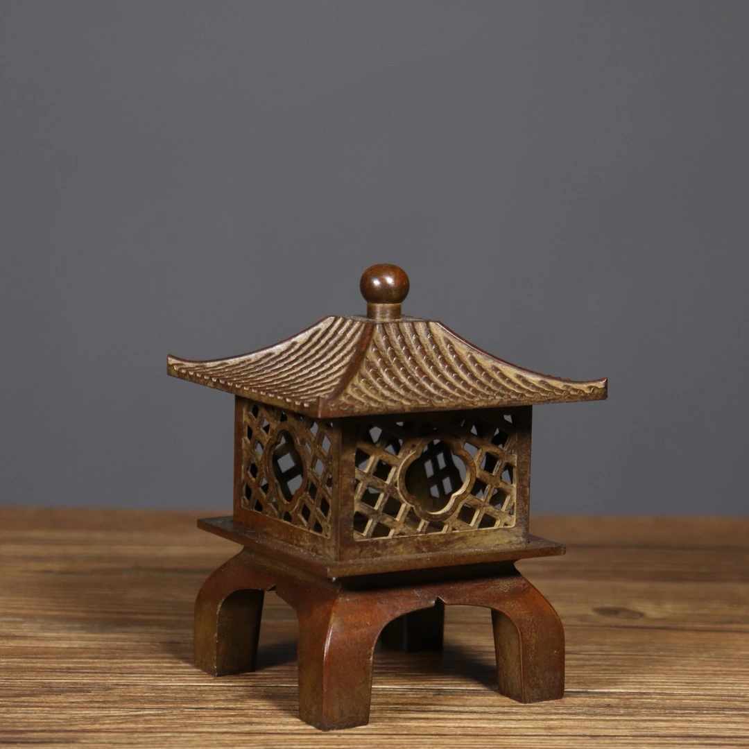 纯铜仿古三层宫灯熏香炉