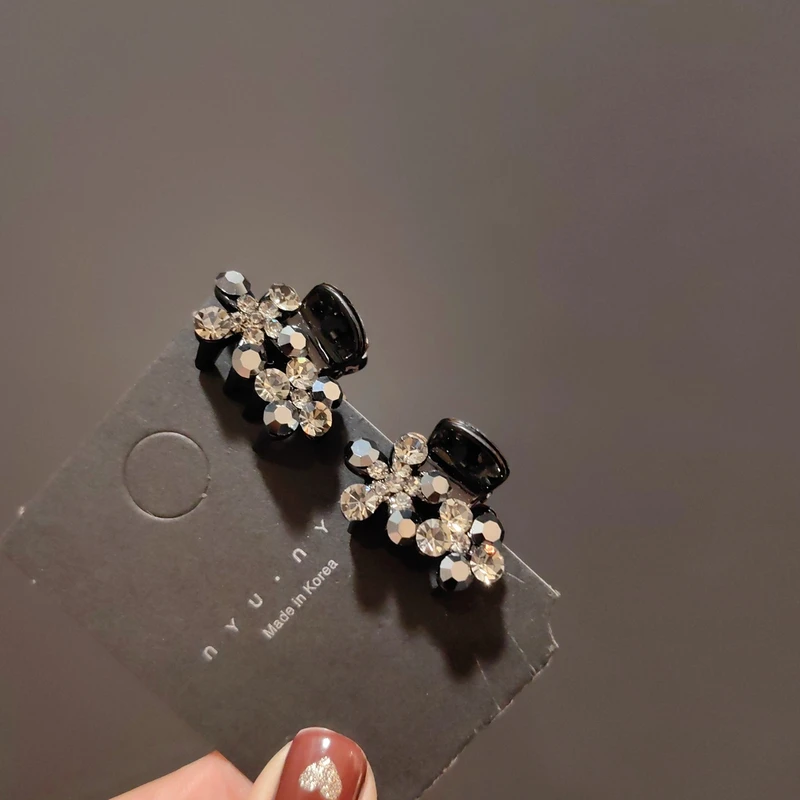 韩国施家水晶小抓夹韩版公主发夹轻奢刘海小夹子网红迷你发卡头饰