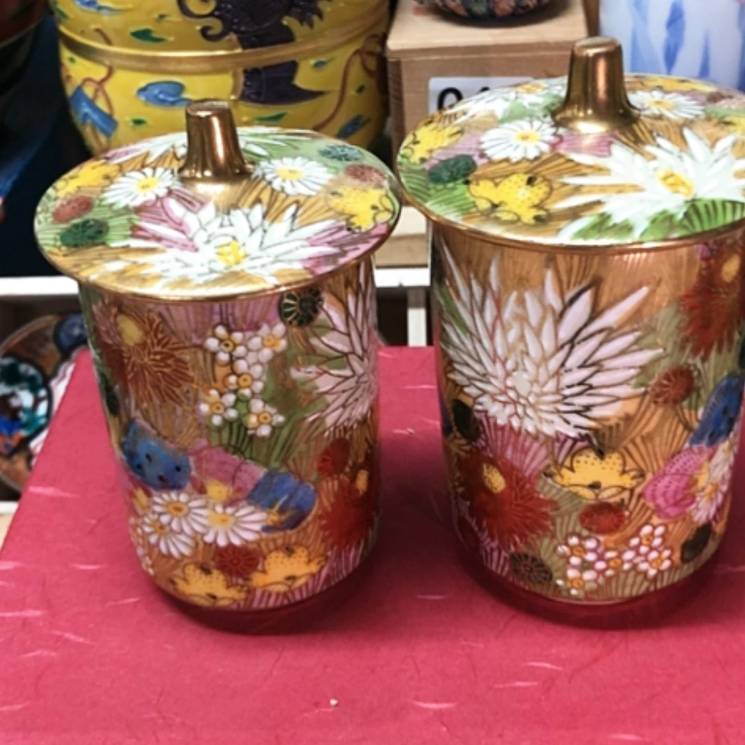 【闪购商品】碗红标九谷百花汤吞杯全新