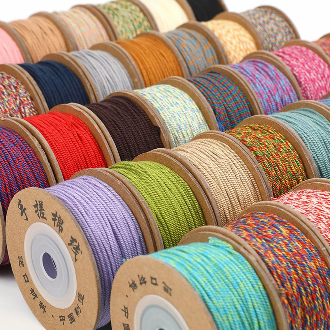 手搓棉线文玩流苏穗子耐磨无弹力藏式穿珠绳编织线丝线