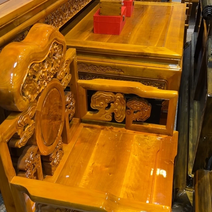 竹飞*马金丝楠木中堂3件套