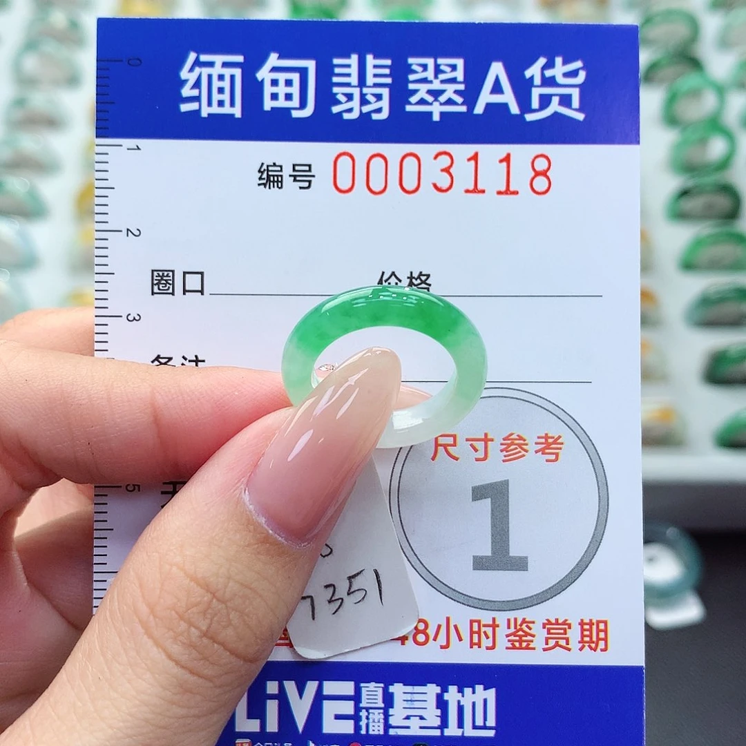 未镶嵌戒指翡翠8号