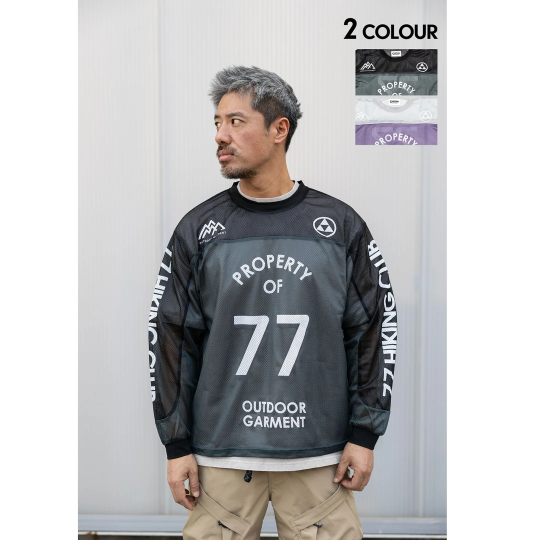 CURRAHEE户外时尚印花透气网眼套头镂空长袖圆领网衣罩衣