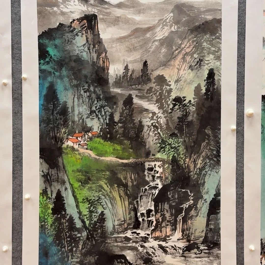 国画秦峰四尺作品山水