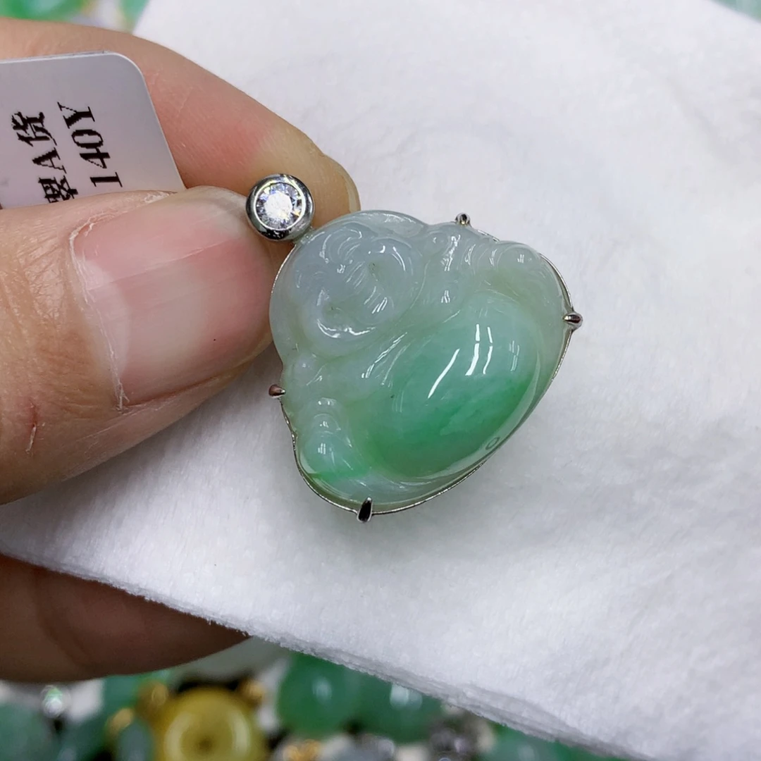 翡翠银S925镶嵌颈饰