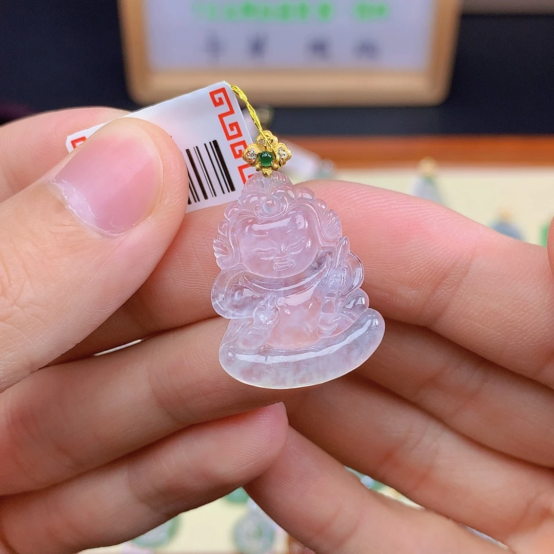 颈饰18K金镶嵌翡翠翡翠