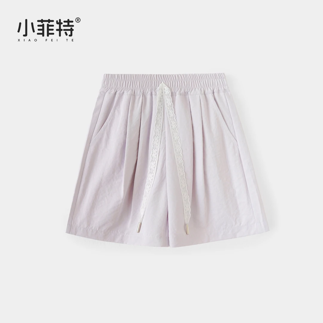 小菲特夏季新款女童薄款休闲短裤6-12岁儿童女孩五分裤HNKX51838